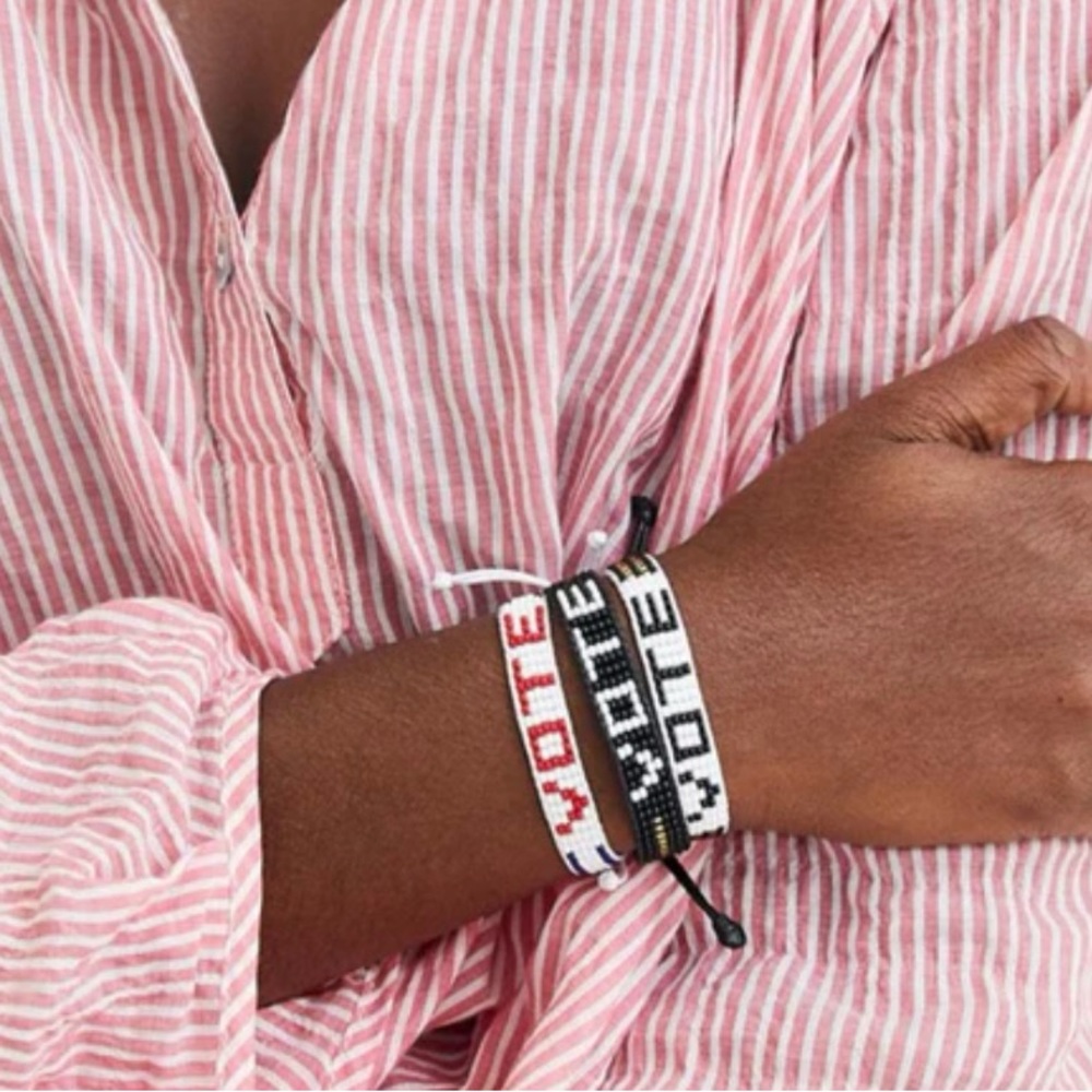 NWT 🗳️ VOTE Bracelet • Handwoven Beaded • Adjustable closure • UBUNTU Life